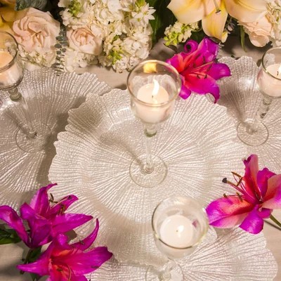 Bajo Platos Decorativos Iridescentes